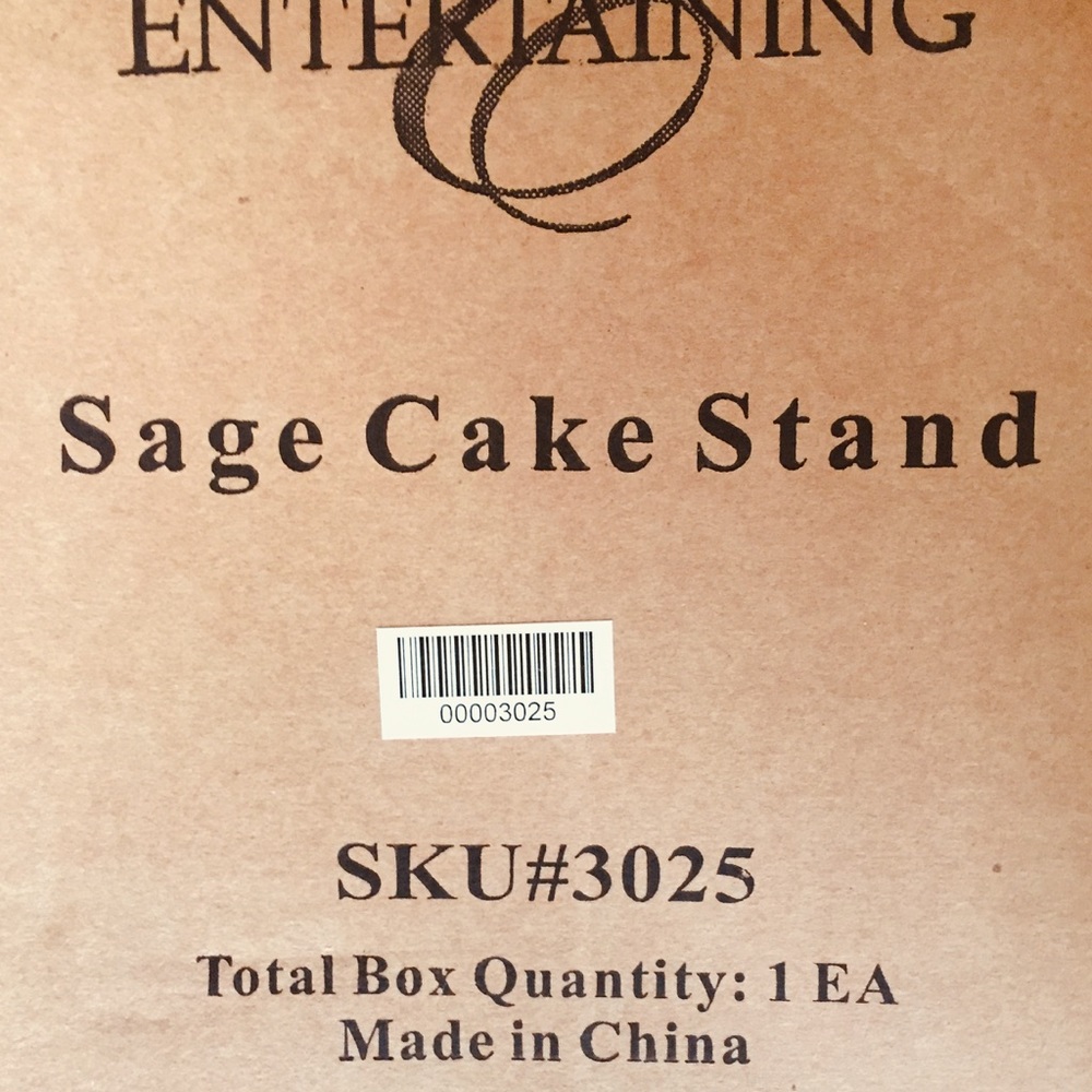 Southern Living At Home Green Ceramic Pedestal Cake Stand - Picture 4 of 5